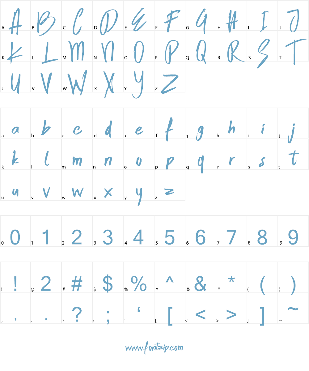 Skytree Font Character